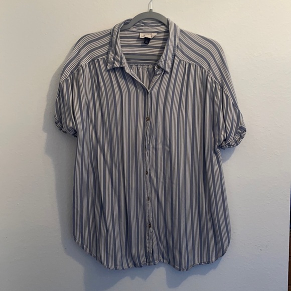 Blue & White striped top - Picture 1 of 3